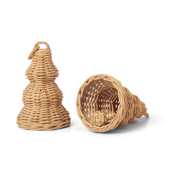 Braided Bell Baubles στολίδι δέντρου Συσκευασία 2 τεμαχίων - Natural - ferm LIVING