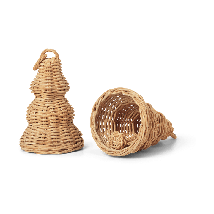 Braided Bell Baubles στολίδι δέντρου Συσκευασία 2 τεμαχίων - Natural - ferm LIVING