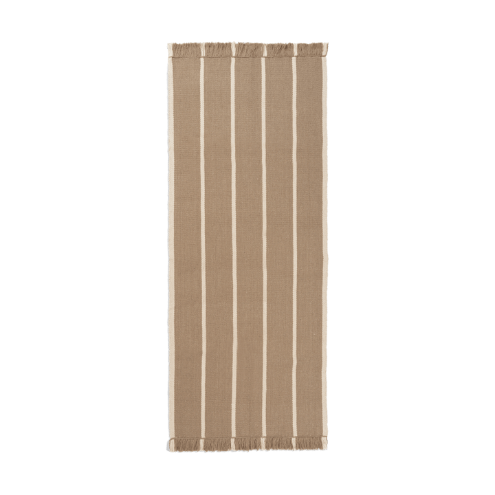 Χαλί διαδρόμο�υ Calm kelim - Dark Sand, Off-white, 80x200 cm - Ferm LIVING