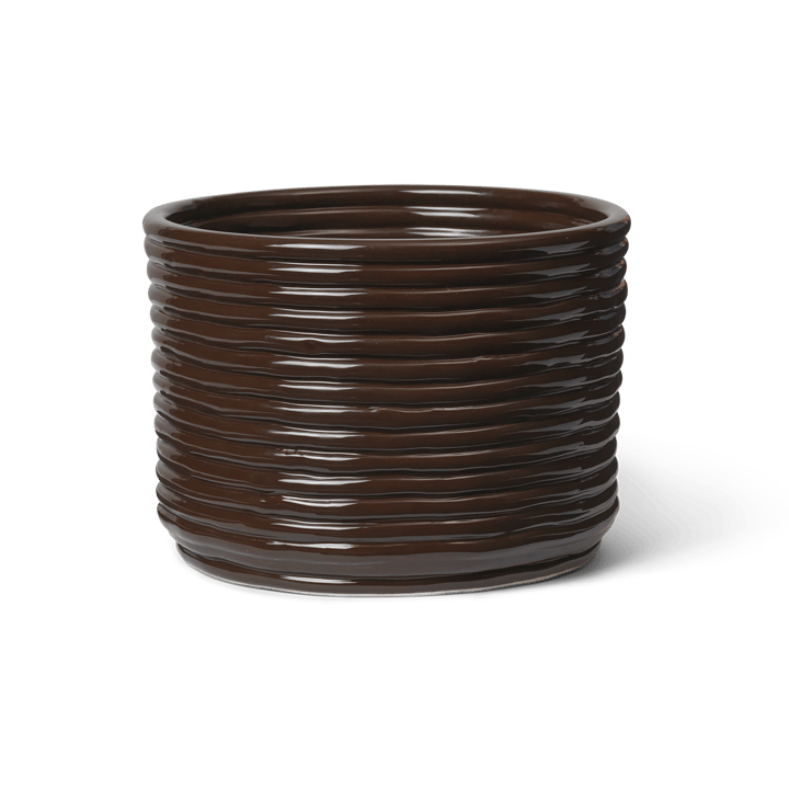 Corduroy γλάστρα Ø20x15 cm - Carob Brown - ferm LIVING