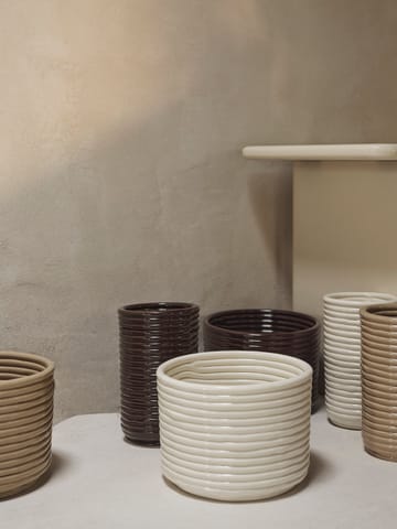 Corduroy γλάστρα Ø20x15 cm - Off white - ferm LIVING