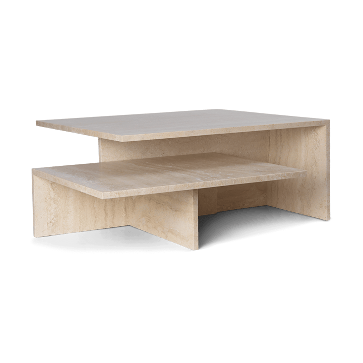 Distinct Grande Duo τραπεζάκι του καφέ 133x70x35 cm - Τραβερτίνη - Ferm LIVING