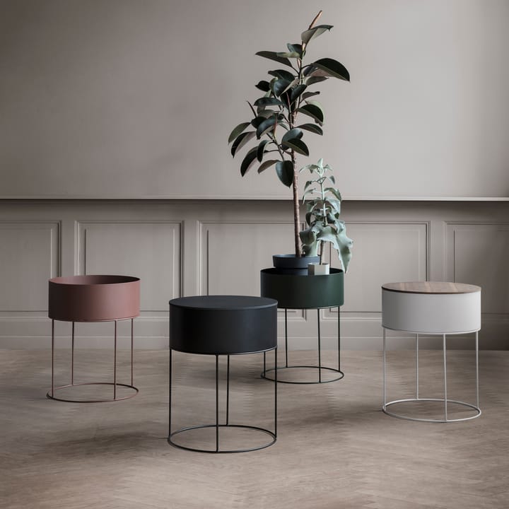 Ferm Living plant κουτί στρογγυλό, μαύρο ferm LIVING