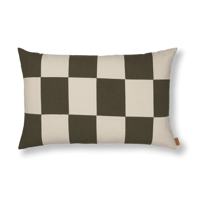 Fold patchwork κάλυμμα μαξιλαριού 40x60 cm - Dark Olive -undyed - Ferm LIVING