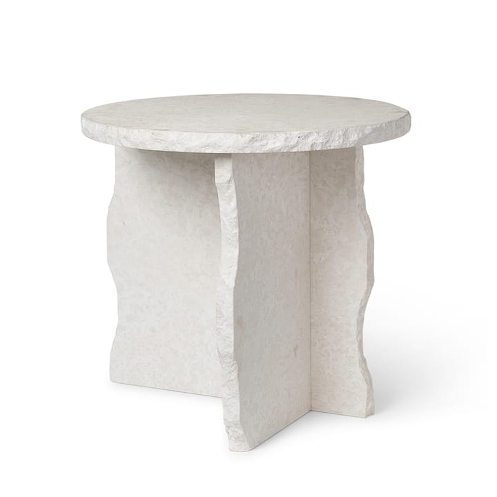 Mineral σκαλιστό τραπέζι 52cm - Bianco Curia - ferm LIVING