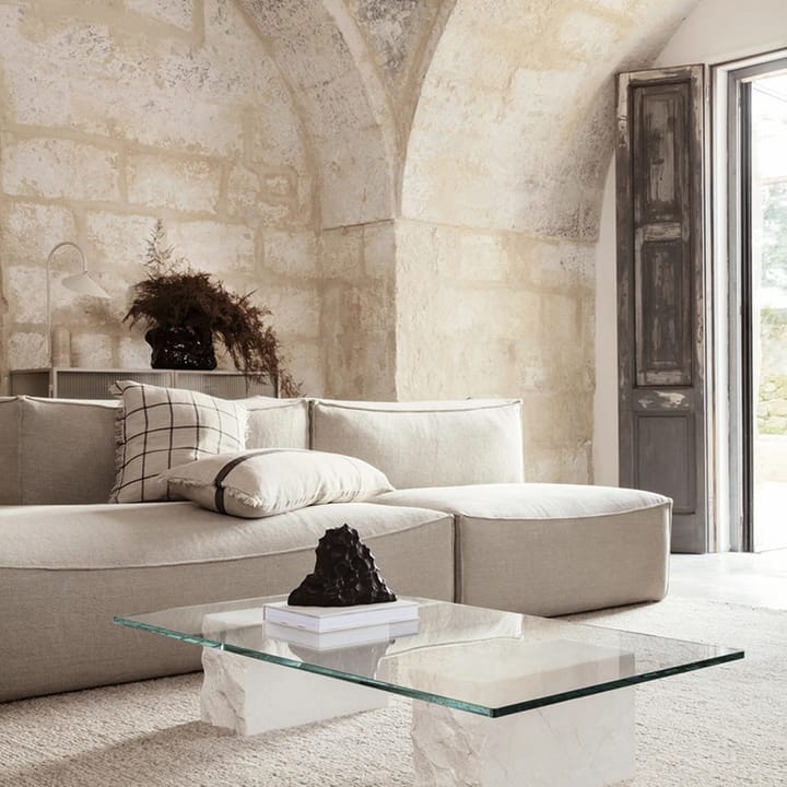 Mineral τραπεζάκι σαλονιού - Glass, marble base - ferm LIVING