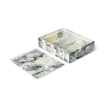 Mist κουτί αποθήκευσης 15x20 cm - Emerald-off white - ferm LIVING