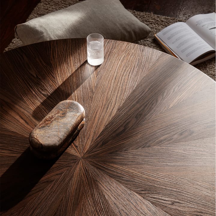 Post τραπέζι σαλονιού - Smoked oak, large, lines - ferm LIVING