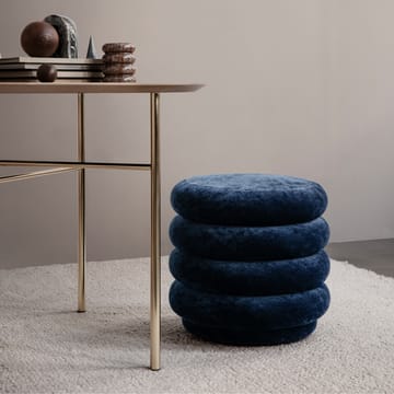 Pouf Round πουφ - Ύφασμα faded βελούδο 26 μπεζ - ferm LIVING