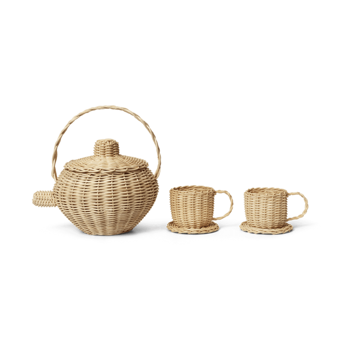 Σετ σερβίτσια Rattan 3 τεμαχίων - Natural - ferm LIVING