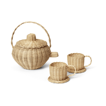 Σετ σερβίτσια Rattan 3 τεμαχίων - Natural - ferm LIVING