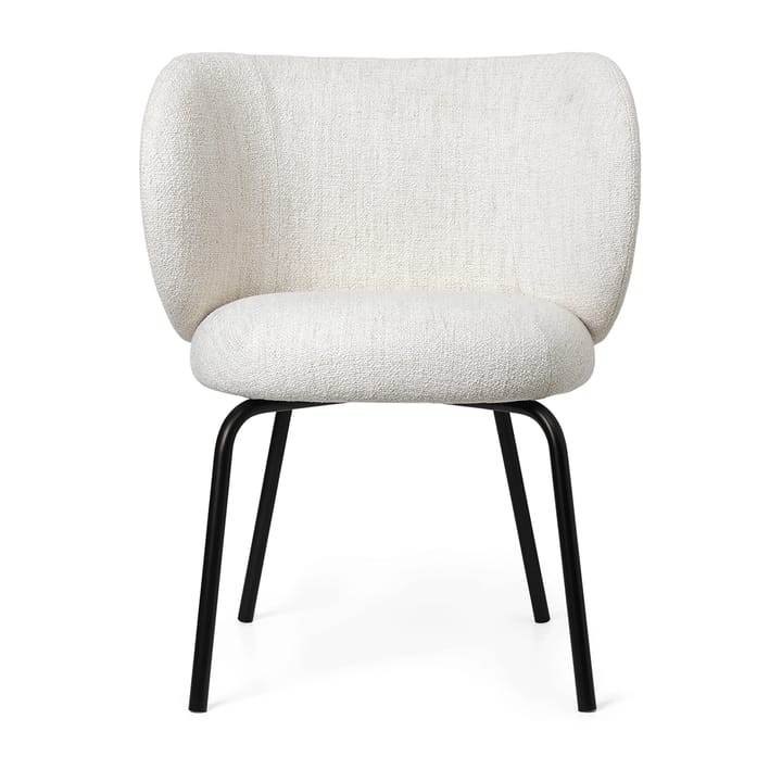 Καρέκλα τραπεζαρίας Rico - bouclé - Off-white-black - Ferm LIVING