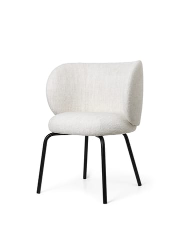 Καρέκλα τραπεζαρίας Rico - bouclé - Off-white-black - ferm LIVING