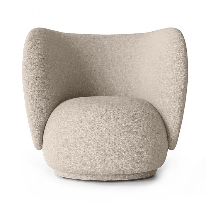 Rico lounge καρέκλα bouclé - Wool bouclé natural - Ferm LIVING