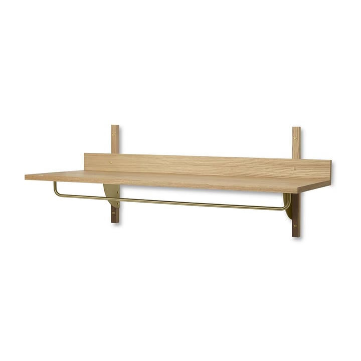 Sector ράφι με ράγα 37x87 cm - Δρυς-ορείχαλκος - ferm LIVING