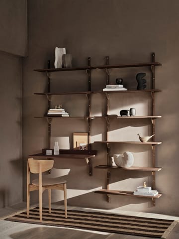 Sector ράφι triple wide - Smoked Oak, brass - ferm LIVING