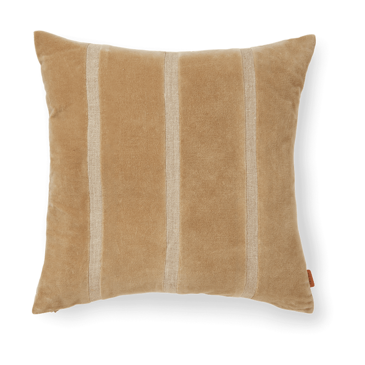 Senti Stripe μαξιλαροθήκη 50x50 cm - Dark sand-linen - Ferm LIVING