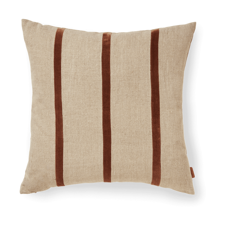 Senti Stripe μαξιλάρι 50x50 cm - Linen-carob brown - Ferm LIVING