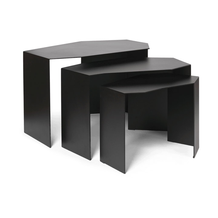 Τραπέζι Shard cluster συσκευασία 3 τεμαχίων - Black - Ferm LIVING