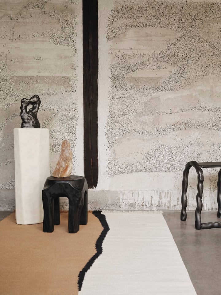 Soil Kelim χαλί - Dark sand-off white, 140x200 cm - ferm LIVING