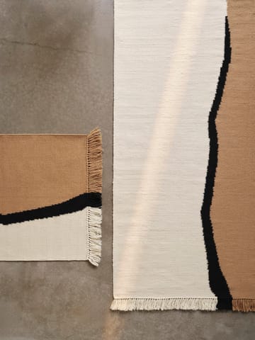 Soil Kelim χαλί - Dark sand-off white, 170x240 cm - ferm LIVING