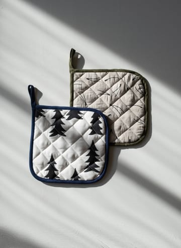 Barr quilted γάντι φούρνου 21x21 cm - Φυσικό-μαύρο - Fine Little Day