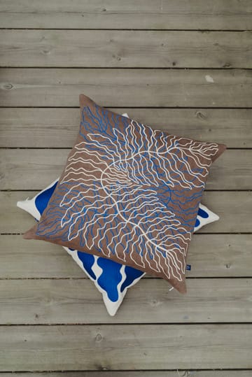 Leaves κεντημένη μαξιλαροθήκη 48x48 εκ. - Brown - Fine Little Day