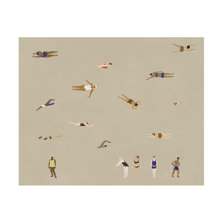 Swimmers αφίσα - Beige, 40x50 cm - Fine Little Day