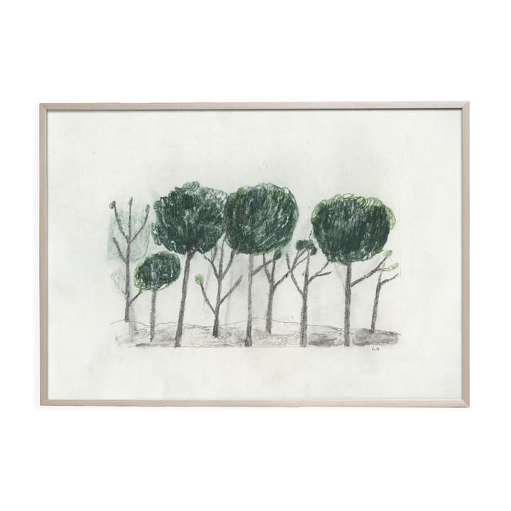 Trees αφίσα 50x70 cm, Μαύρο - υπόλευκο Fine Little Day