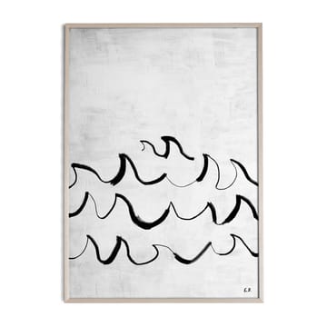 Wave αφίσα 50x70 cm - Μαύρο-λευκό - Fine Little Day