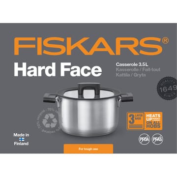 Hard Face Steel κατσαρόλα με καπάκι - 3,5 l - Fiskars