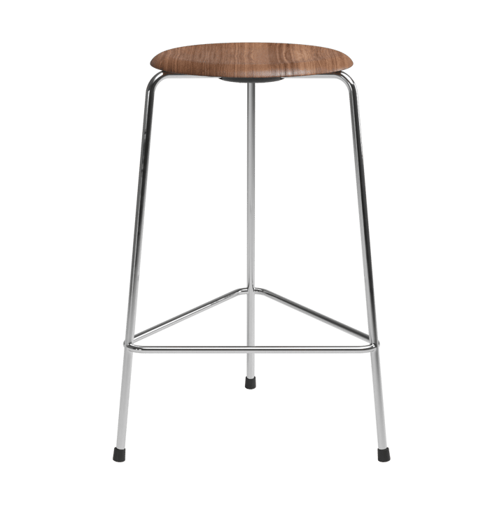 High Dot counter stool 3 πόδια - Καρυδιά-χρώμιο - Fritz Hansen