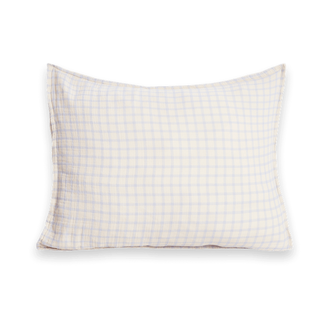 Μαξιλαροθήκη Gingham Sky Blue Muslin - 50x60 cm - Garbo&Friends