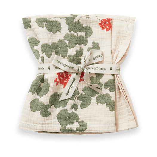 Pelargonium Muslin Κουβέρτα από μουσελίνα μικρή 2 τεμάχια - 60x60 cm - Garbo&Friends