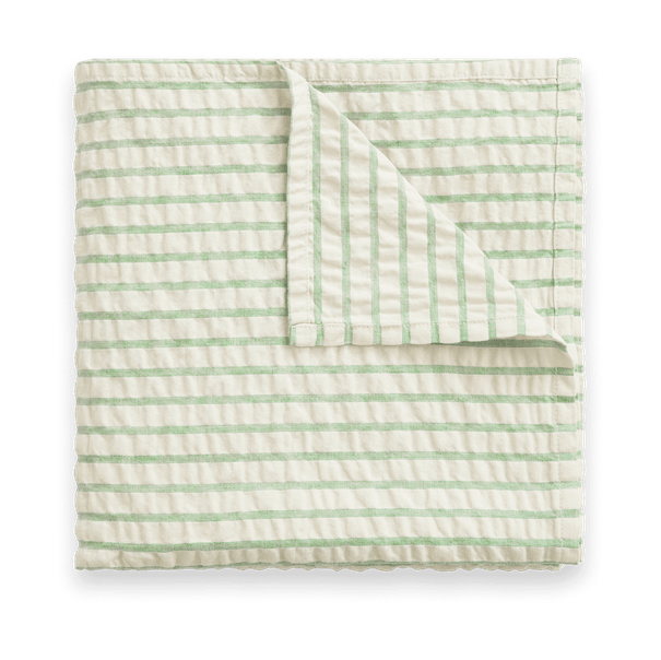 Stripe Emerald Seersucker κουβέρτα swaddle - 110x110 cm - Garbo&Friends