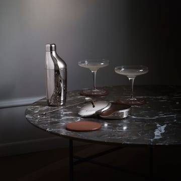 Sky σουβέρ συσκευασία 4 τεμαχίων - καφέ δέρμα - Georg Jensen