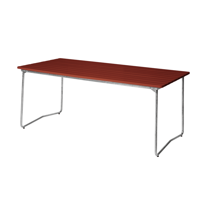 Τραπεζαρία B31 170 - Dark red lacquered oak-galvanized base - Grythyttan Stålmöbler