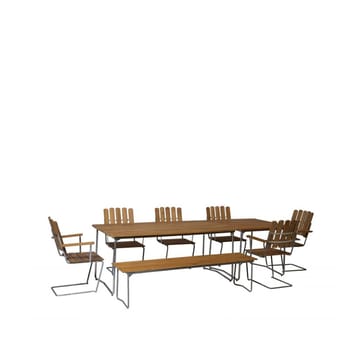 Πάγκος Bänk 9 - Teak-170 cm-θερμό γαλβανισμένο - Grythyttan Stålmöbler