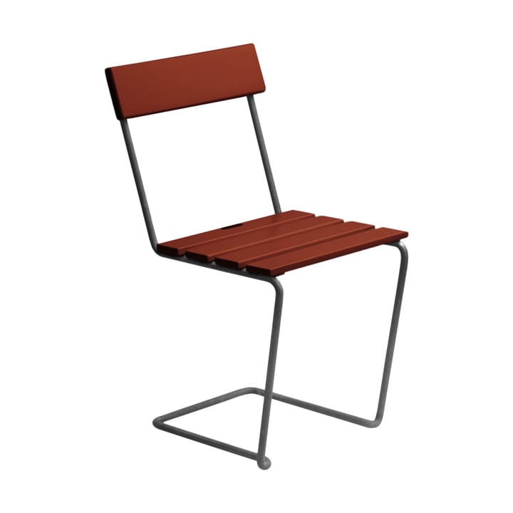 Καρέκλα Stol 1 - Dark red lacquered oak-galvanized base - Grythyttan Stålmöbler