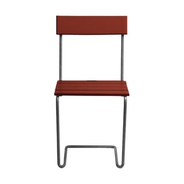 Καρέκλα Stol 1 - Dark red lacquered oak-galvanized base - Grythyttan Stålmöbler