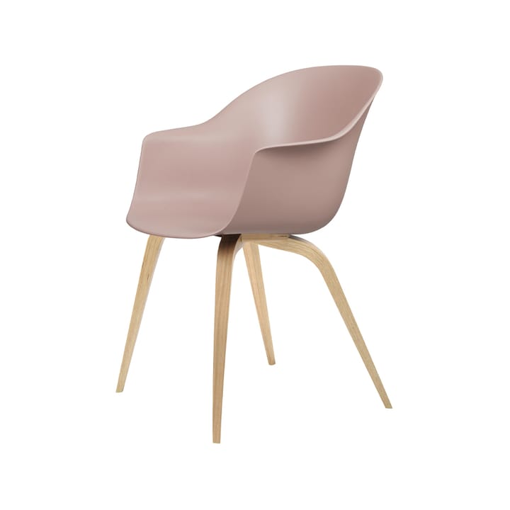 Καρέκλα Bat - Sweet pink, matte lacquered oak legs - GUBI