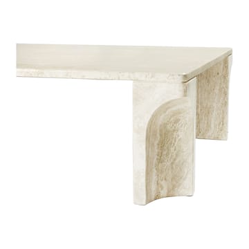 Τραπεζάκι σαλονιού Doric 80x140 cm - Neutral white-travertine - GUBI