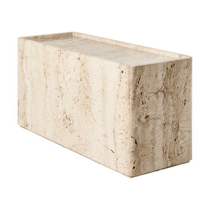 Τραπεζάκι Pietra 30x80x40 cm - Neutral white travertine - GUBI