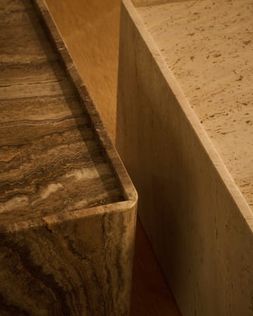 Τραπεζάκι Pietra 30x80x40 cm - Neutral white travertine - GUBI