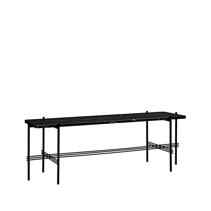 TS Console 1 console table - μάρμαρο μαύρο, μαύρο βαμμένο σταντ - GUBI