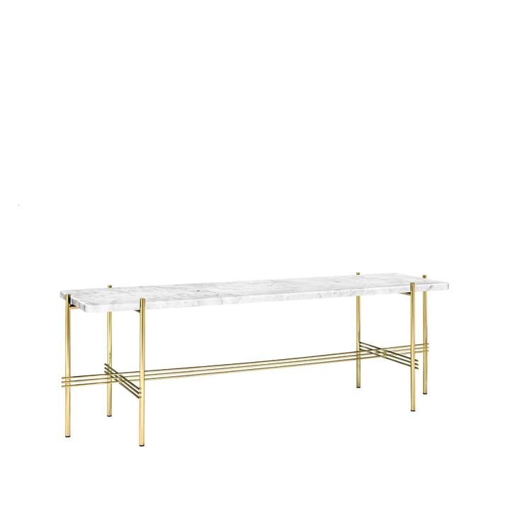 TS Console 1 console table - μάρμαρο λευκό, ορείχαλκη βάση - GUBI