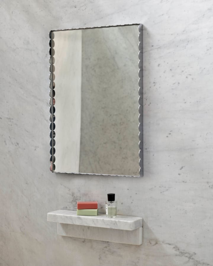 Καθρέπτης Arcs Mirror Rectangle S 43.5x61.5 cm - Ανοξείδωτο ατσάλι - HAY