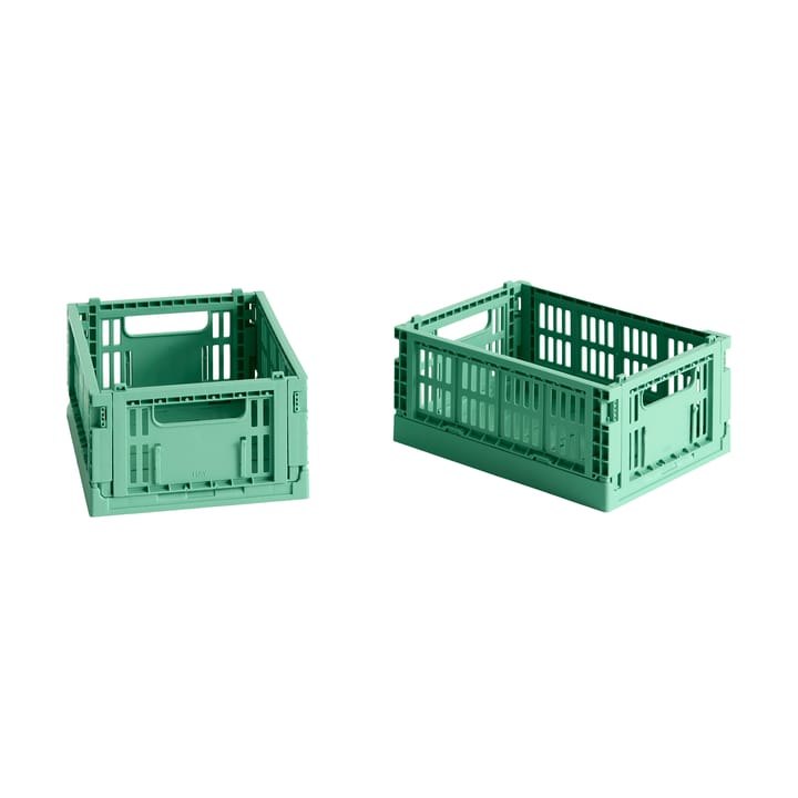 Κουτί αποθήκευσης HAY Colour Crate Mini σετ 2 τεμαχίων 13x17 cm - Dark mint - HAY