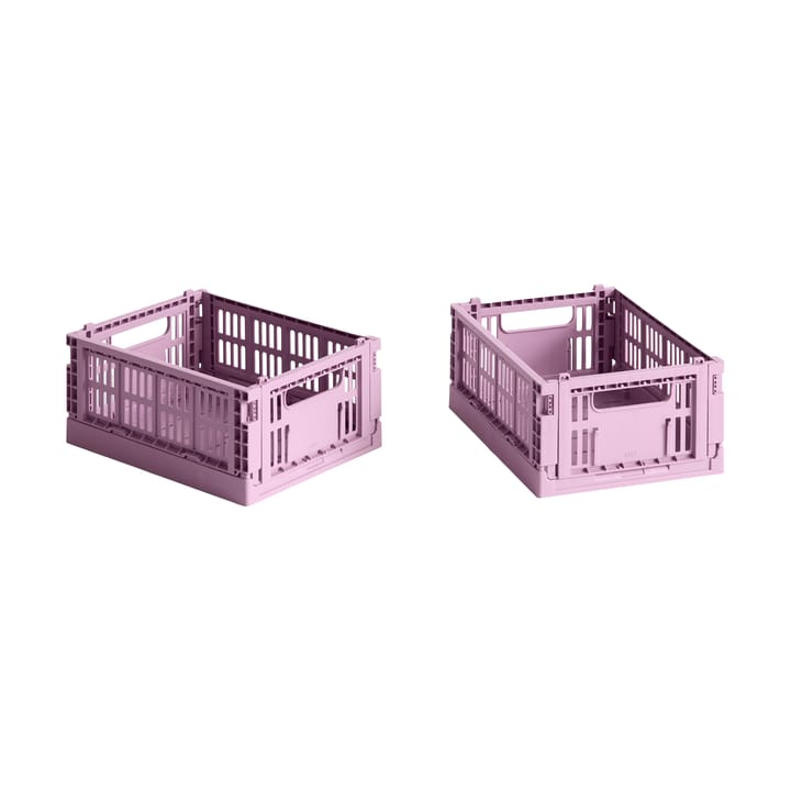 Κου�τί αποθήκευσης HAY Colour Crate Mini σετ 2 τεμαχίων 13x17 cm - Dusty rose - HAY