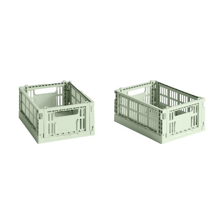 Κουτί αποθήκευσης HAY Colour Crate Mini σετ 2 τ�εμαχίων 13x17 cm - Mint - HAY